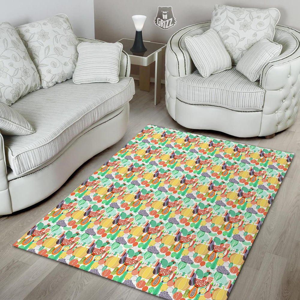 Vegetable Colorful Print Pattern Floor Mat-grizzshop