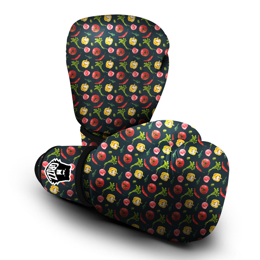 Vegetable Print Pattern Boxing Gloves-grizzshop