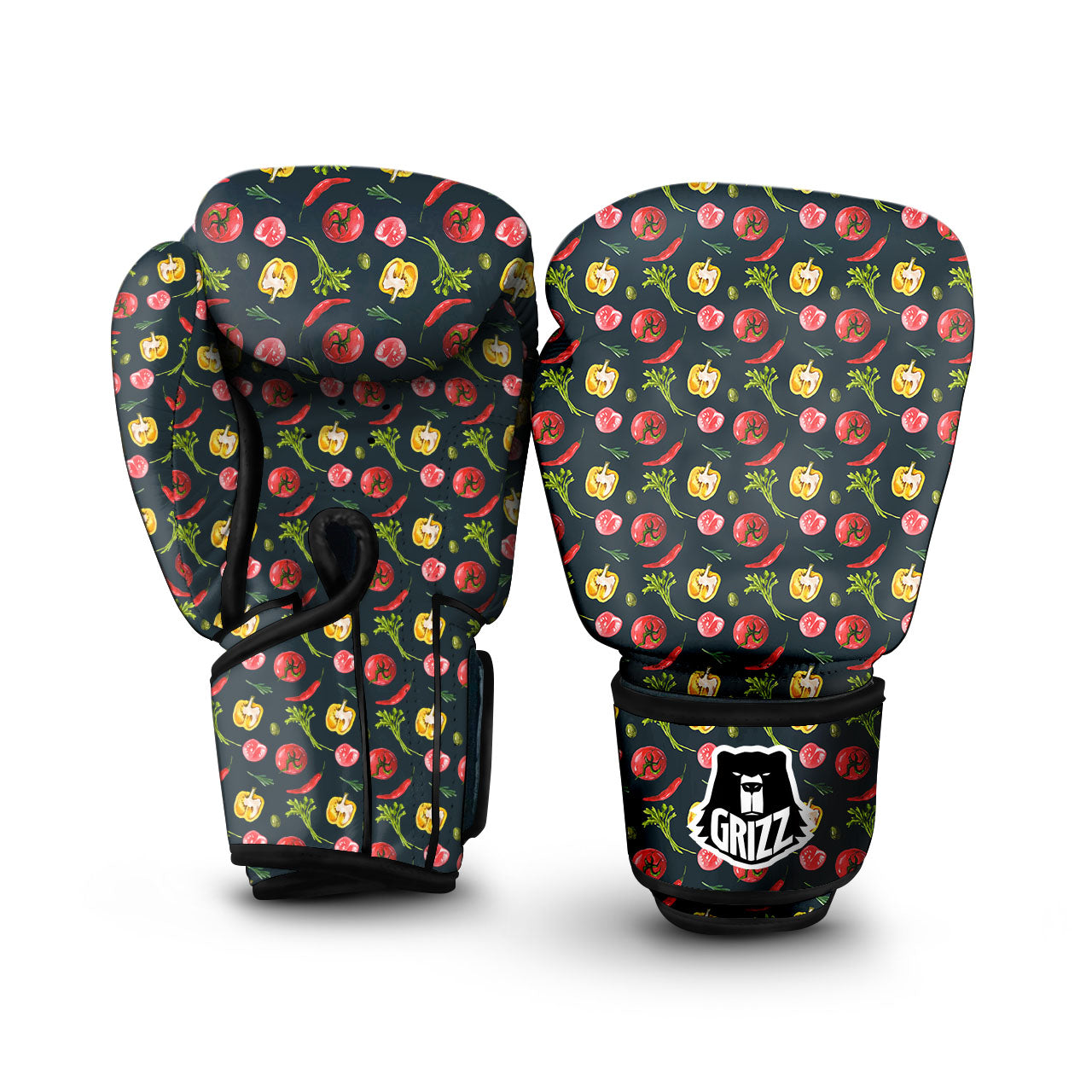 Vegetable Print Pattern Boxing Gloves-grizzshop