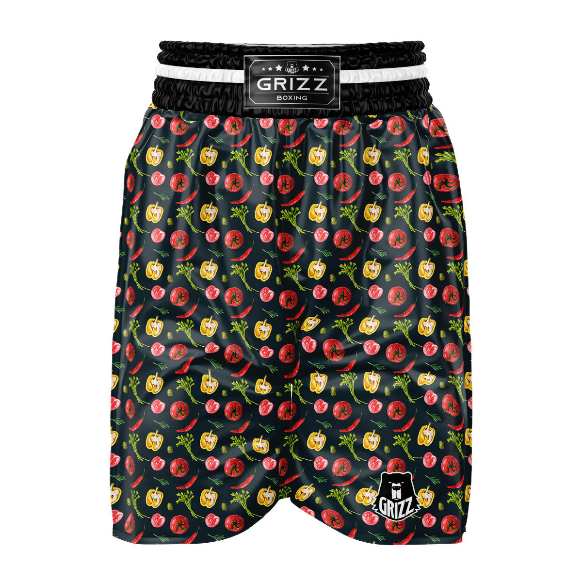 Vegetable Print Pattern Boxing Shorts-grizzshop