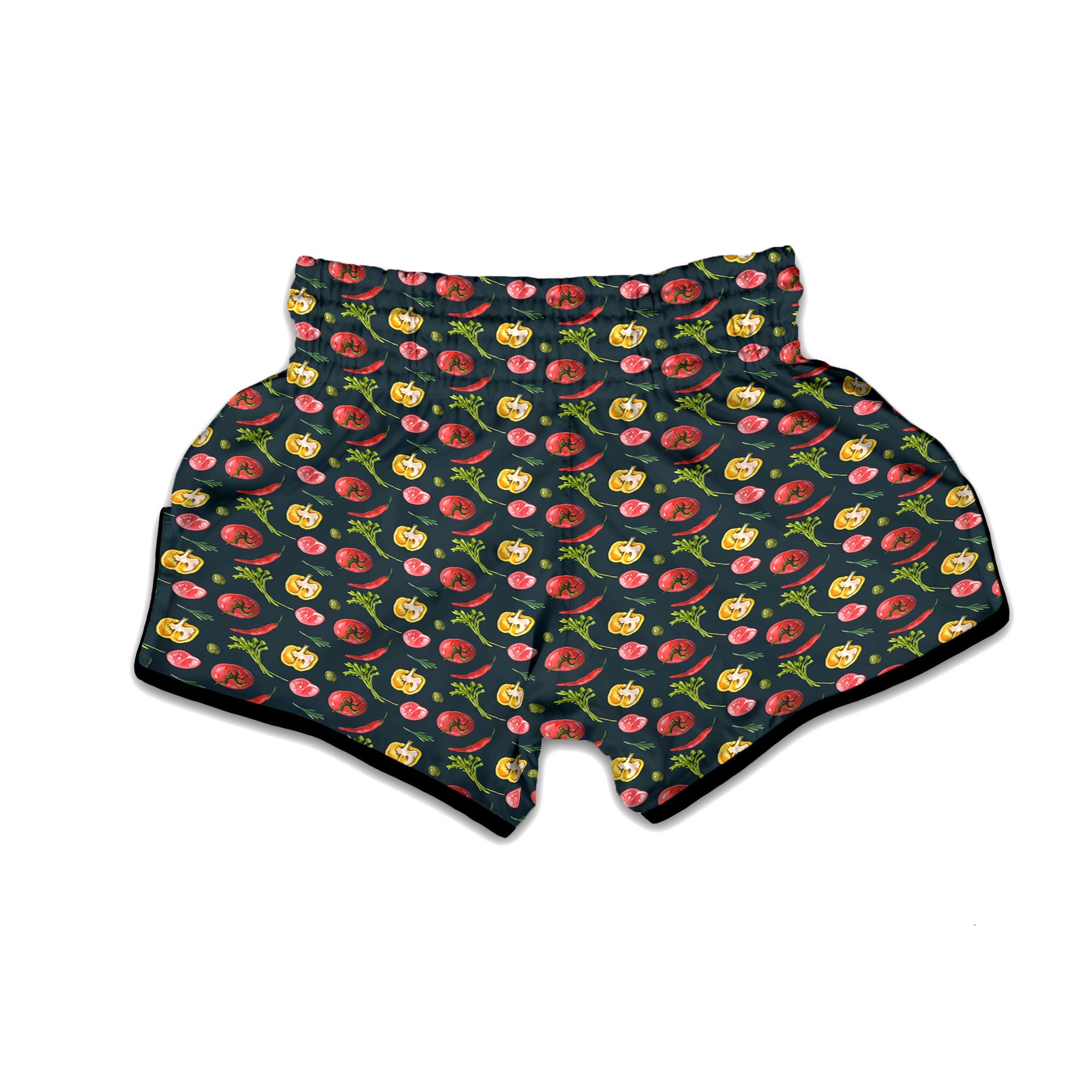 Vegetable Print Pattern Muay Thai Boxing Shorts-grizzshop