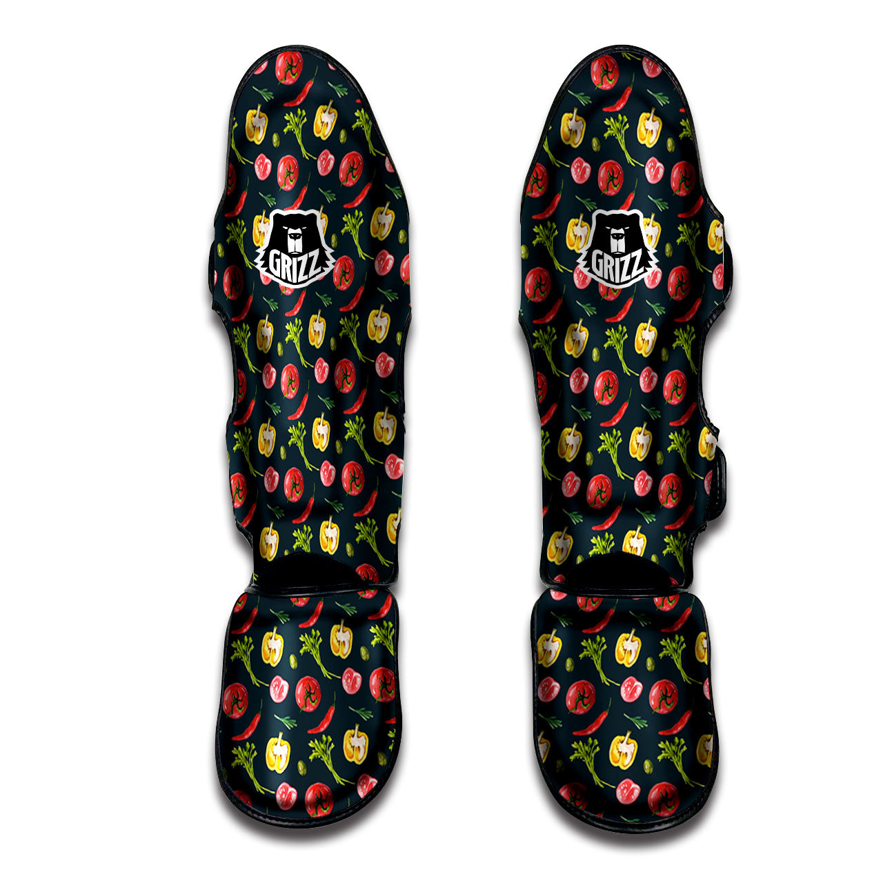 Vegetable Print Pattern Muay Thai Shin Guards-grizzshop
