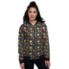 Vegetable Print Pattern Women's Bomber Jacket-grizzshop