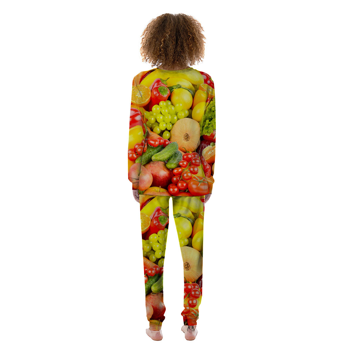 Vegetables And Fresh Fruits Print Women's Pajamas-grizzshop