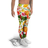 Vegetables And Vegan Fruits Print Pattern Men's Leggings-grizzshop