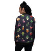 Vegetables Pixel Print Pattern Women's Bomber Jacket-grizzshop