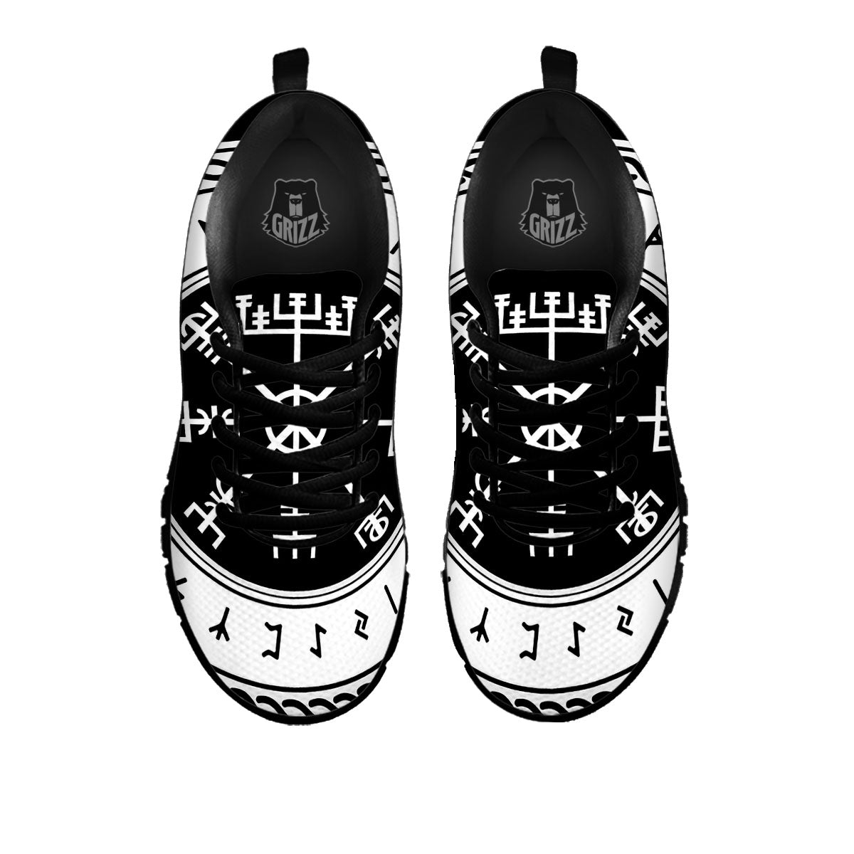 Vegvisir Viking Print Black Sneaker-grizzshop