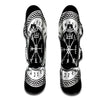 Vegvisir Viking Print Muay Thai Shin Guards-grizzshop