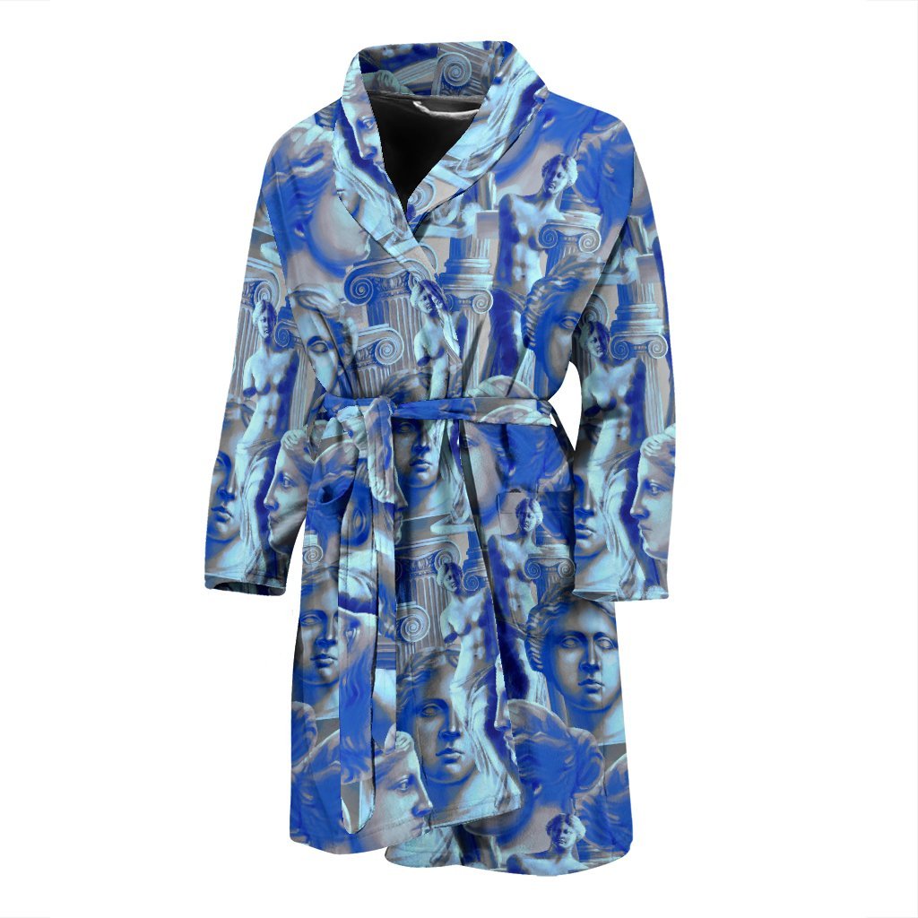 Venus Pattern Print Men Long Robe-grizzshop