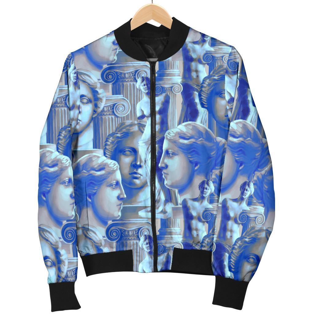 Venus Pattern Print Women Casual Bomber Jacket-grizzshop