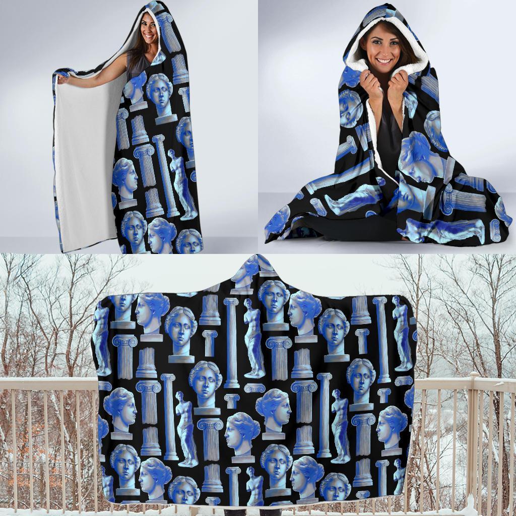Venus Print Pattern Hooded Blanket-grizzshop