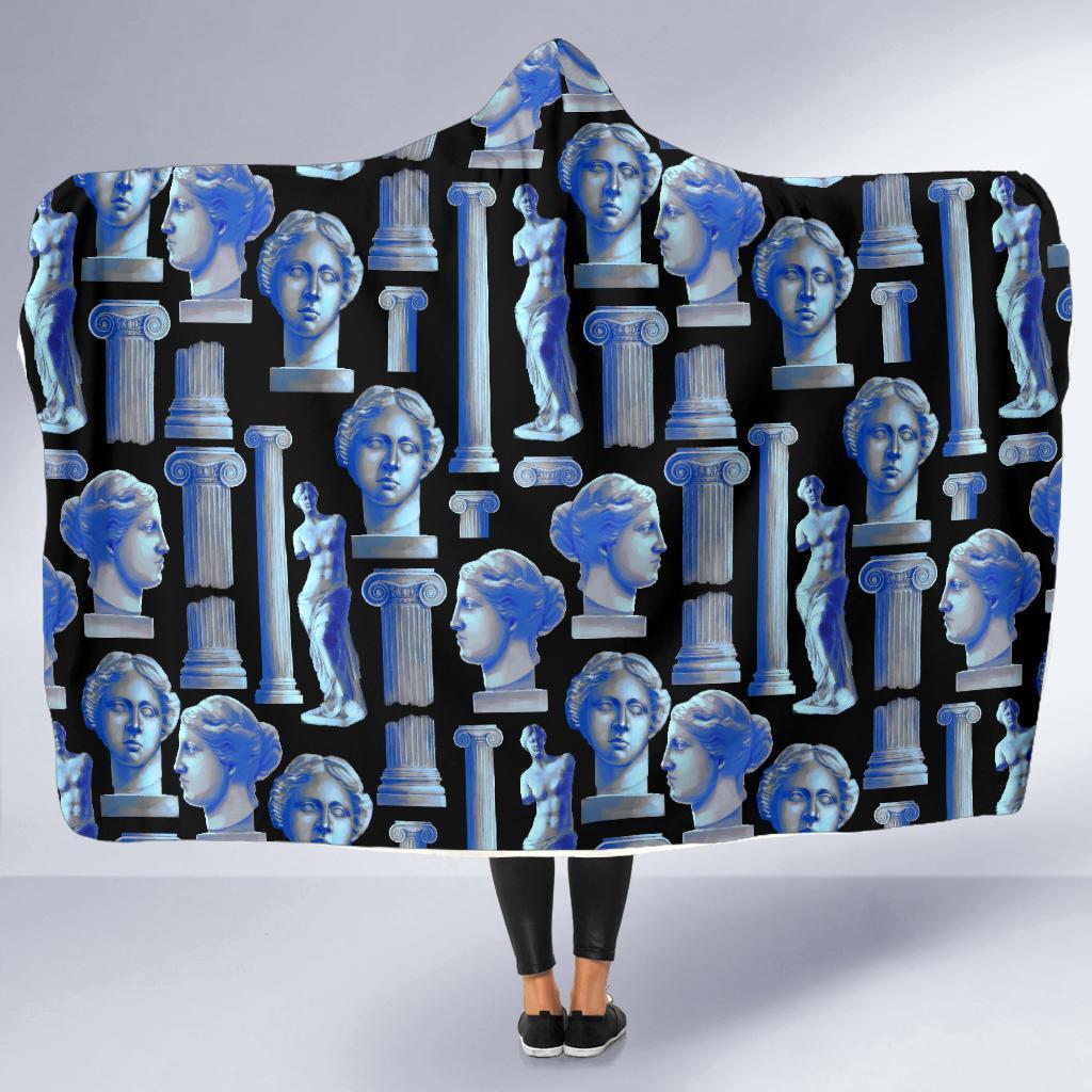 Venus Print Pattern Hooded Blanket-grizzshop