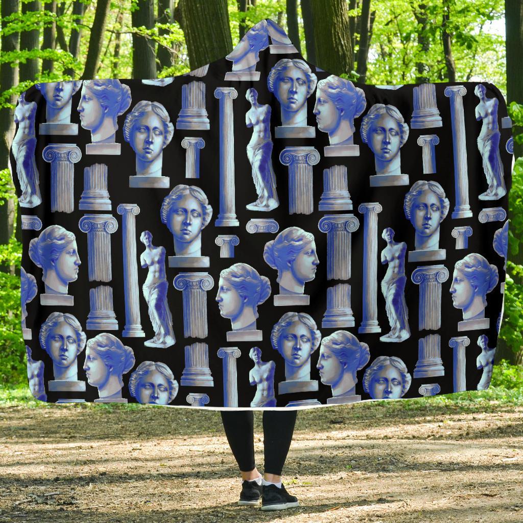 Venus Print Pattern Hooded Blanket-grizzshop