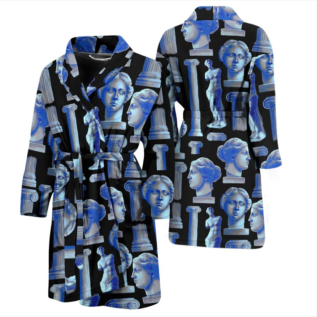 Venus Print Pattern Men Long Robe-grizzshop