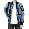 Venus Print Pattern Women Casual Bomber Jacket-grizzshop