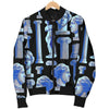 Venus Print Pattern Women Casual Bomber Jacket-grizzshop