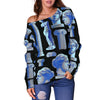 Venus Print Pattern Women Off Shoulder Sweatshirt-grizzshop