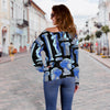 Venus Print Pattern Women Off Shoulder Sweatshirt-grizzshop