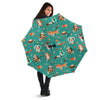 Veterianary Animal Pattern Print Automatic Foldable Umbrella-grizzshop