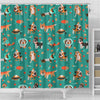 Veterianary Animal Pattern Print Bathroom Shower Curtain-grizzshop