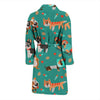 Veterianary Animal Pattern Print Men Long Robe-grizzshop