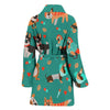 Veterianary Animal Pattern Print Women Long Robe-grizzshop