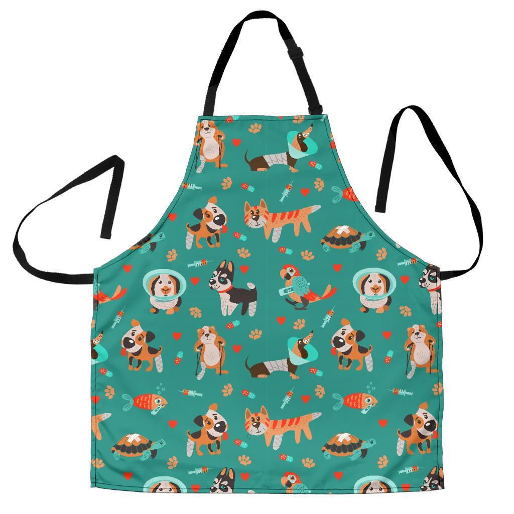 Veterianary Animal Pattern Print Women's Apron-grizzshop