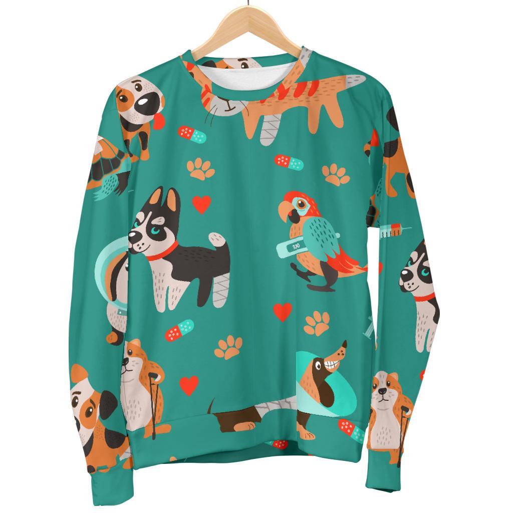 Veterianary Animal Pattern Print Women's Sweatshirt-grizzshop