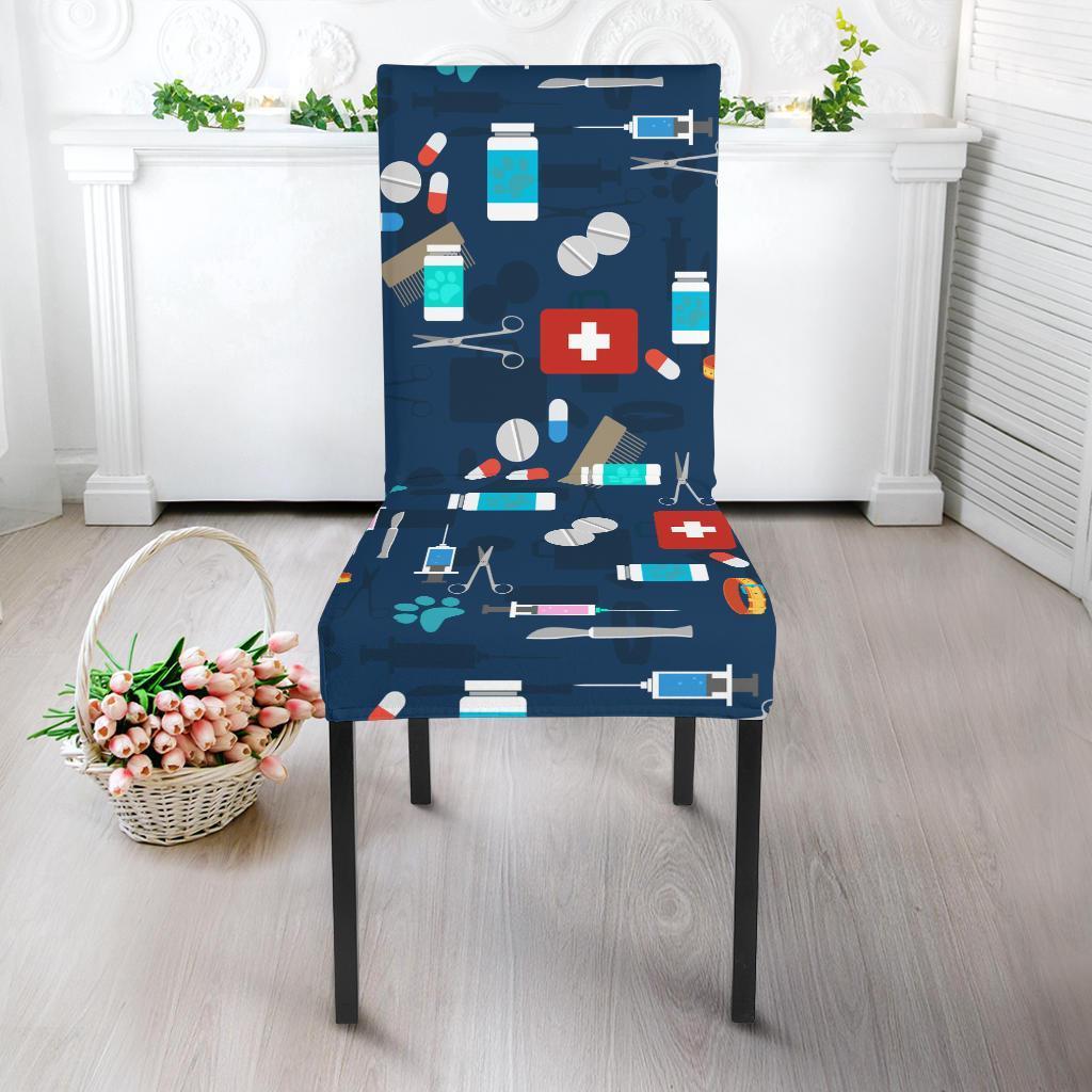 Veterianary Pattern Print Chair Cover-grizzshop