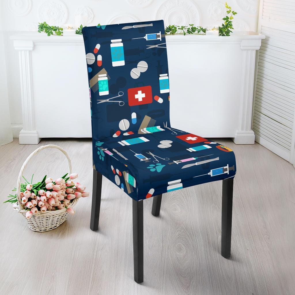 Veterianary Pattern Print Chair Cover-grizzshop