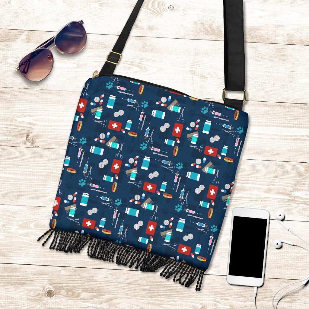 Veterianary Pattern Print Crossbody bags-grizzshop