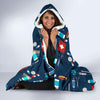 Veterianary Pattern Print Hooded Blanket-grizzshop