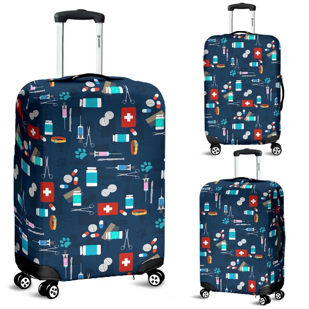 Veterianary Pattern Print Luggage Cover Protector-grizzshop