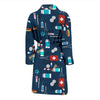 Veterianary Pattern Print Men Long Robe-grizzshop