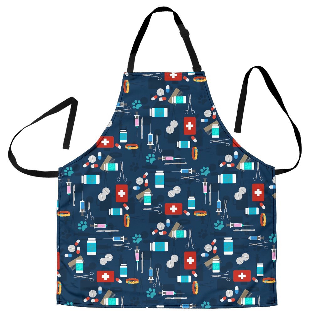 Veterianary Pattern Print Men's Apron-grizzshop