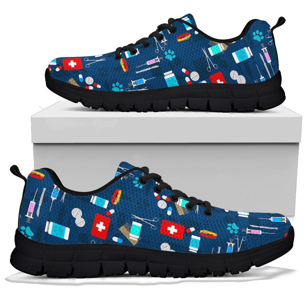 Veterianary Pattern Print Sneaker Shoes For Men Women-grizzshop