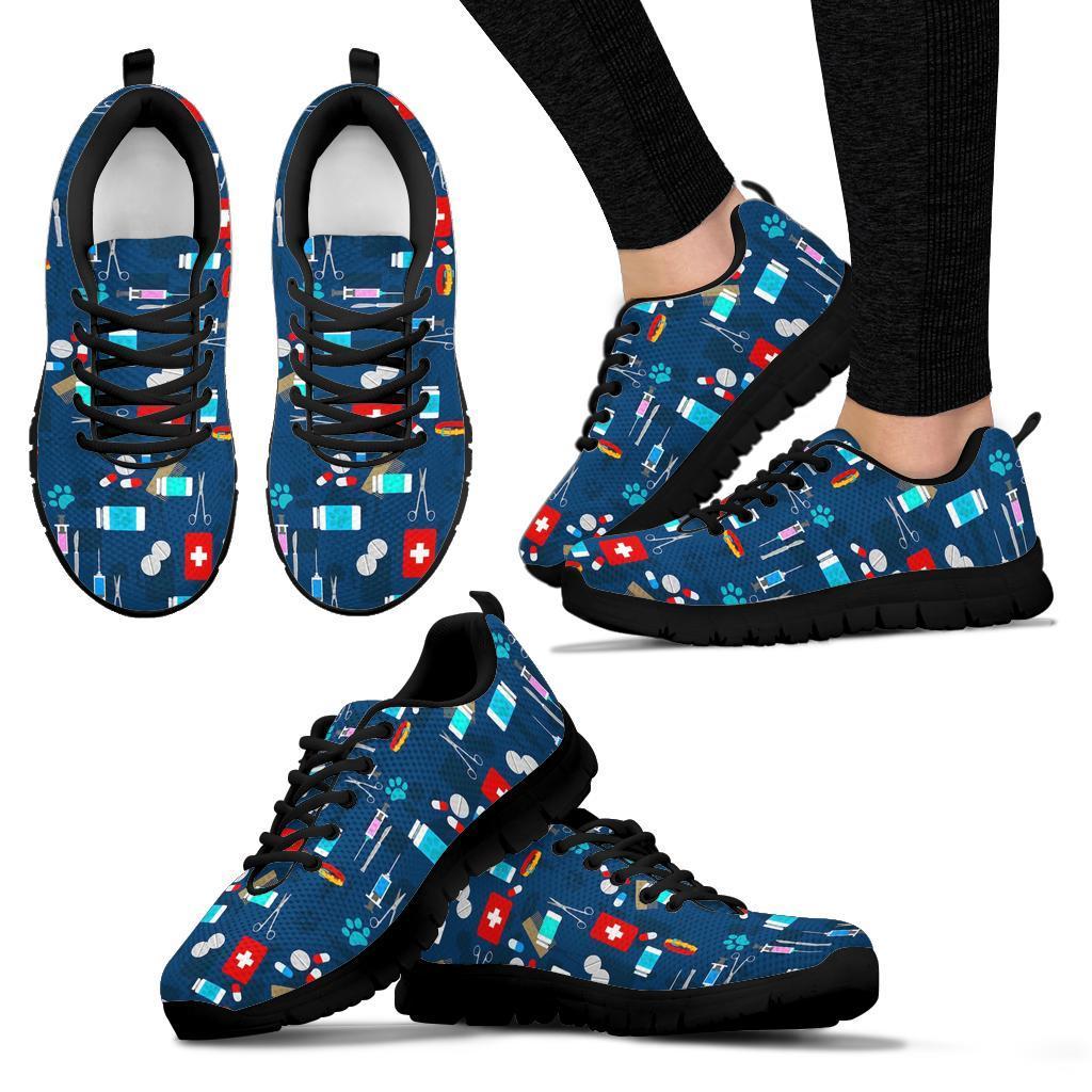 Veterianary Pattern Print Sneaker Shoes For Men Women-grizzshop