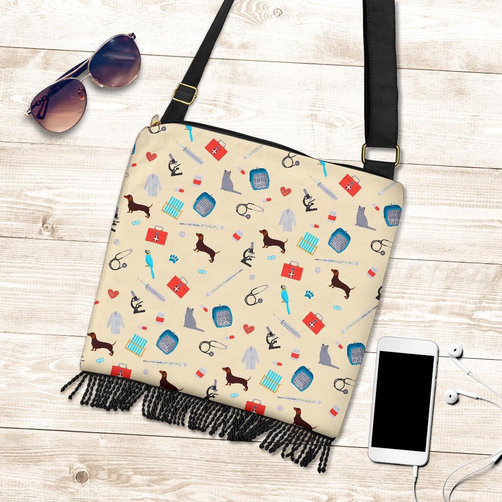 Veterianary Print Pattern Crossbody bags-grizzshop