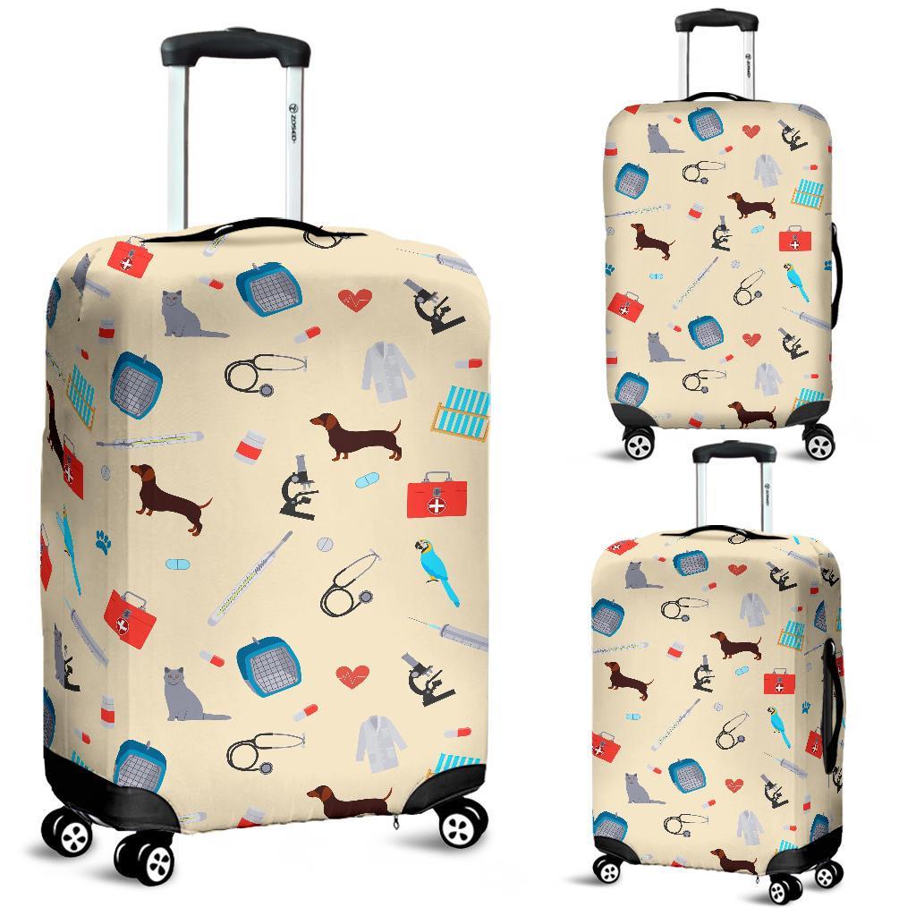 Veterianary Print Pattern Luggage Cover Protector-grizzshop