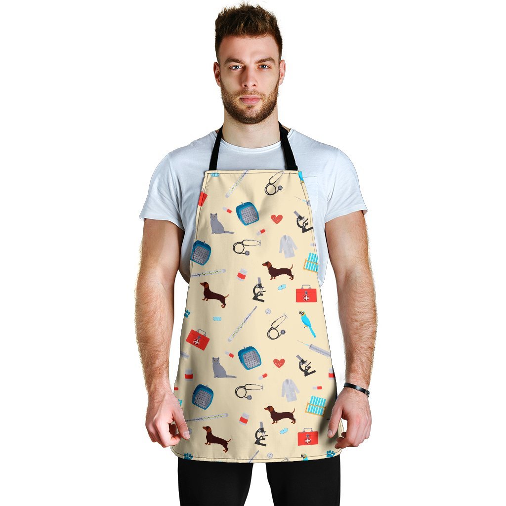 Veterianary Print Pattern Men's Apron-grizzshop