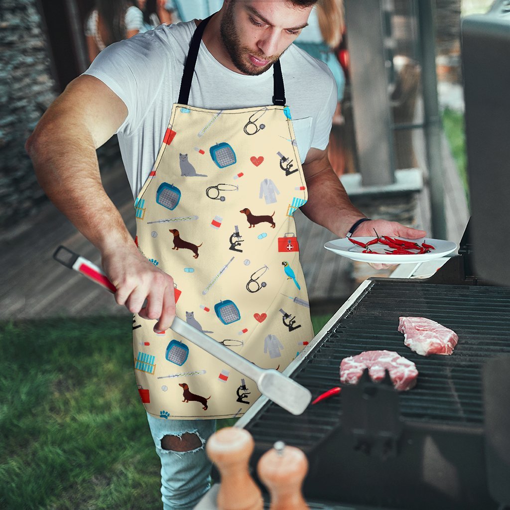 Veterianary Print Pattern Men's Apron-grizzshop