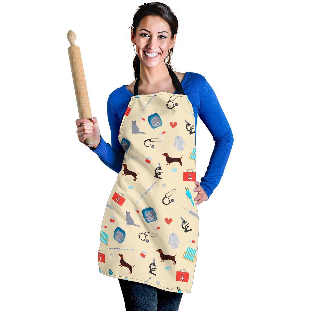 Veterianary Print Pattern Women's Apron-grizzshop