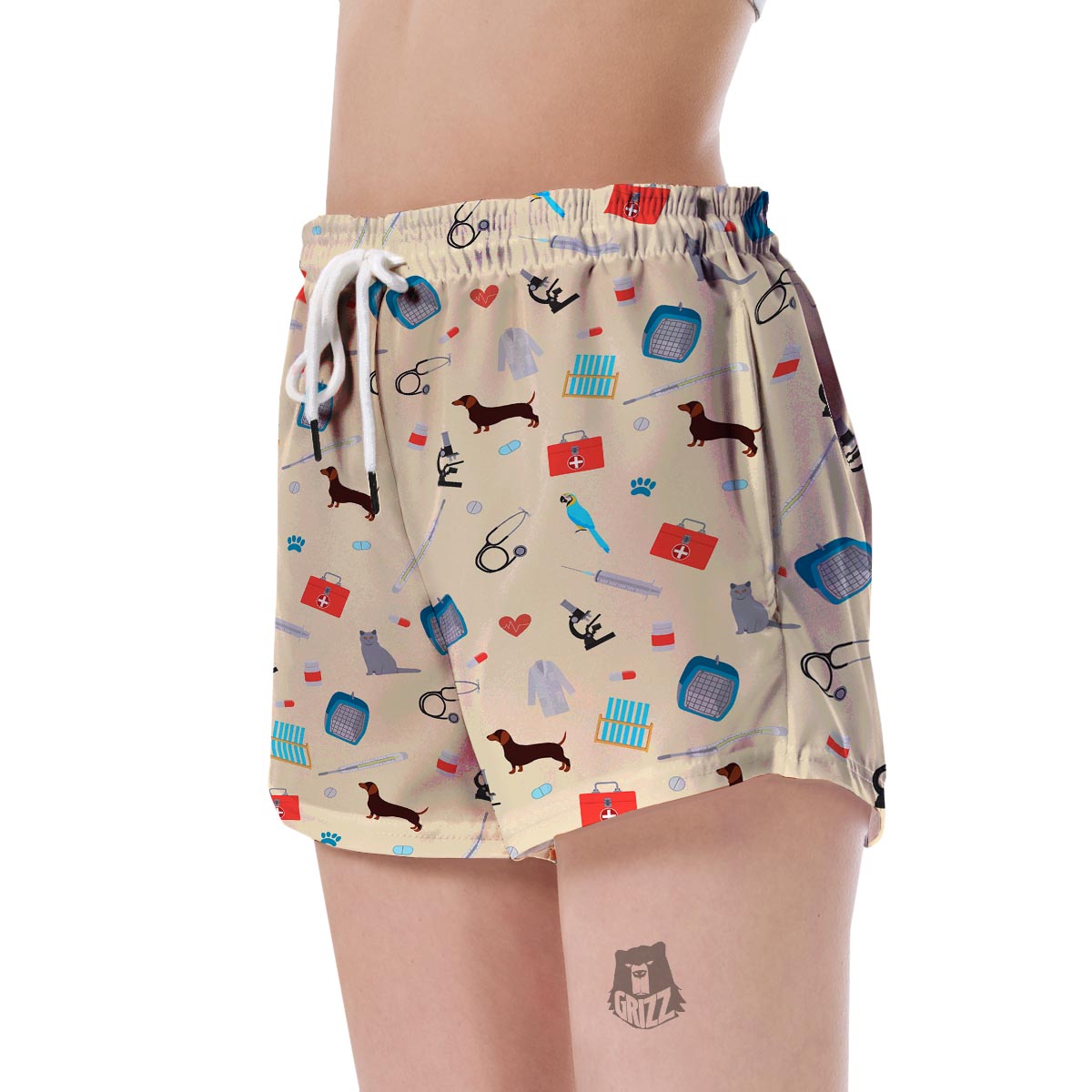 Veterianary Print Pattern Women's Shorts-grizzshop