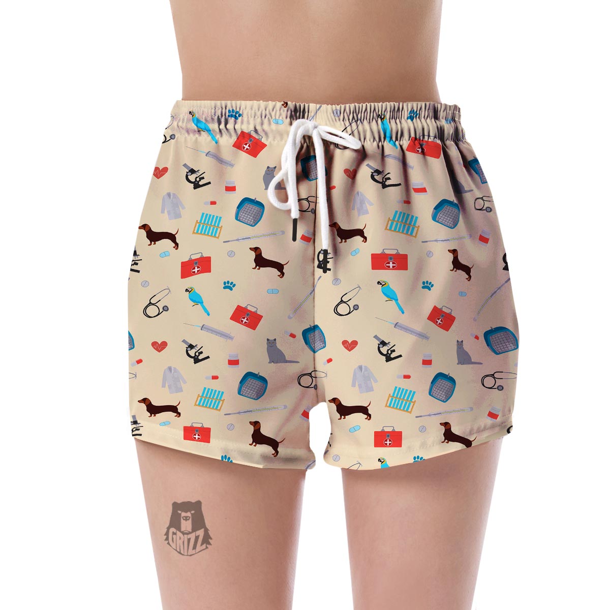 Veterianary Print Pattern Women's Shorts-grizzshop