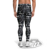 Video Game White And Black Print Pattern Men's Leggings-grizzshop