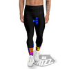 Video Game White Brick Puzzle Print Men's Leggings-grizzshop