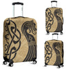 Viking Boat Drakkar Vegvisir Print Luggage Cover Protector-grizzshop