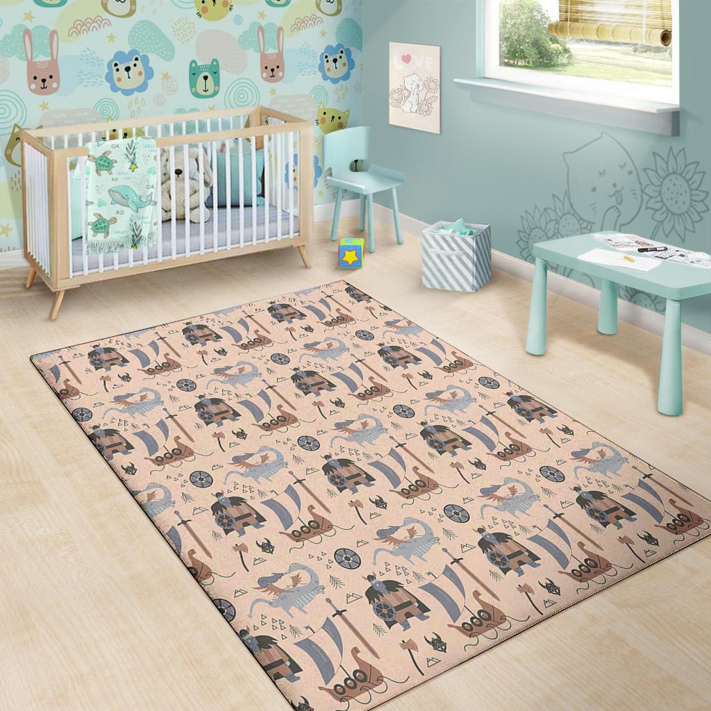 Viking Cartoon Norse Floor Mat-grizzshop