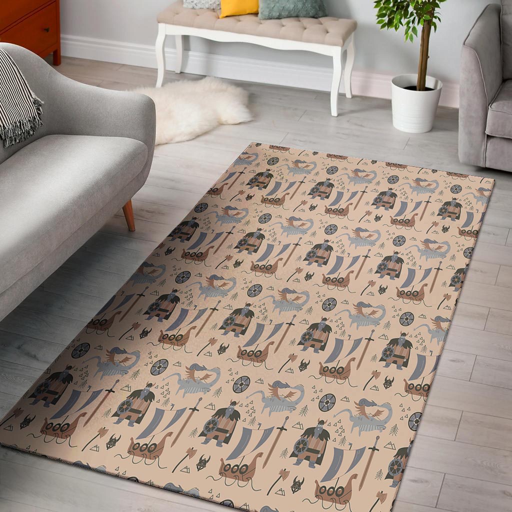 Viking Cartoon Norse Floor Mat-grizzshop
