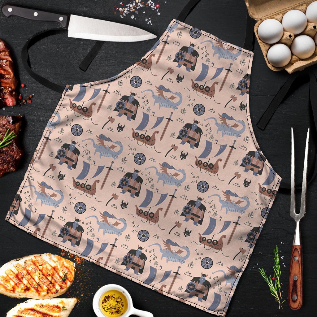 Viking Cartoon Norse Men's Apron-grizzshop